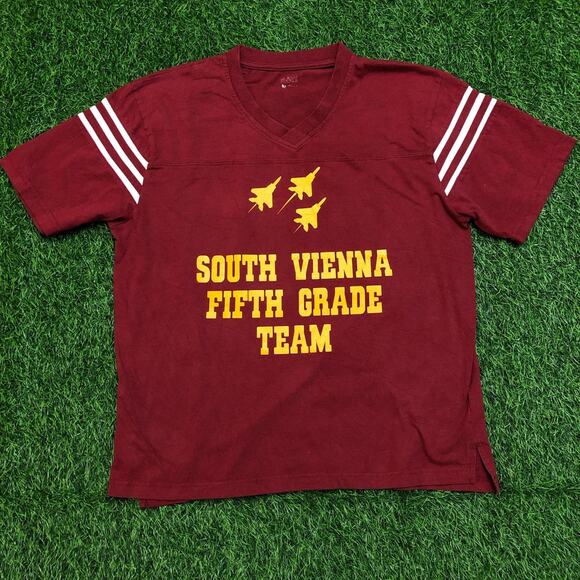 Maroon South Vienna Fifth Grade Team Graphic Number Tee - Picture 1 of 4